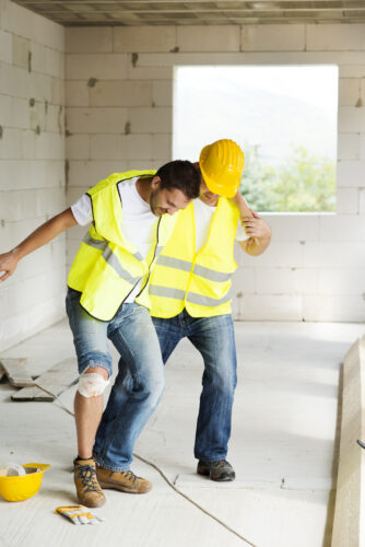 graphicstock construction worker has an accident while working on new house rAlOZvA5WZ